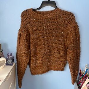 Rusty brown chunky sweater